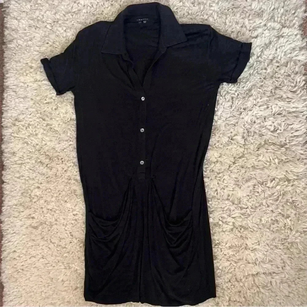 Theory Women’s Black Collar Dress - Picture 2 of 9